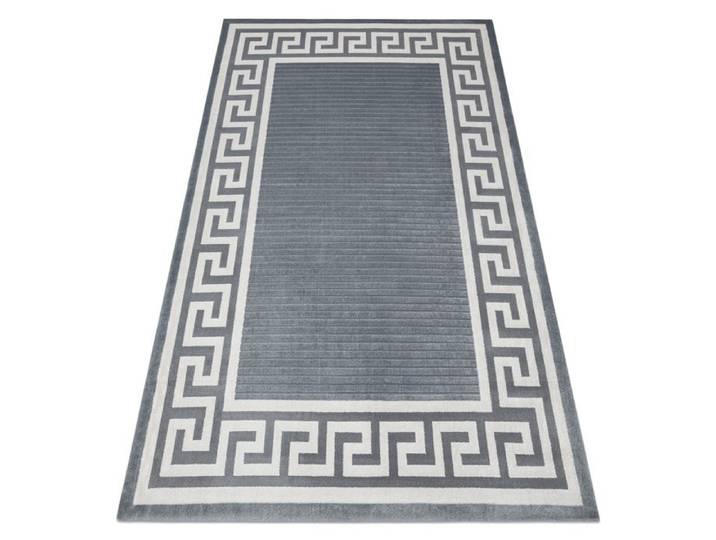 Tapis PEARL 51327F gris - Cadre exclusivité grecque structurel - 192x290 cm