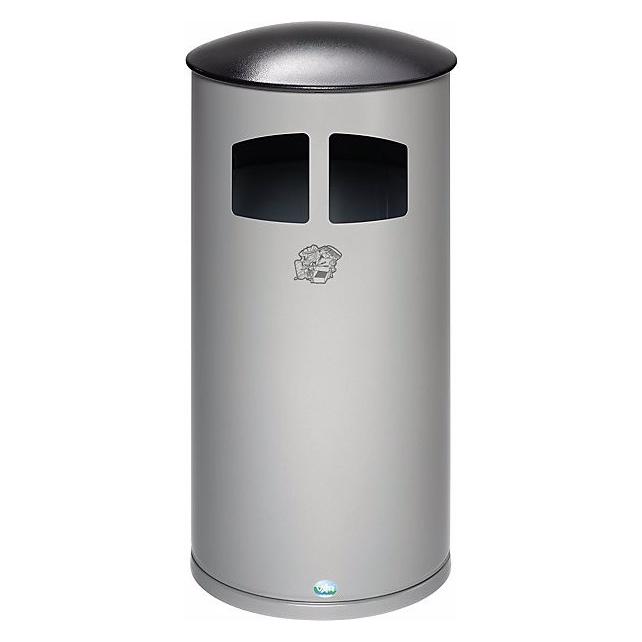 VAR Abfallsammler 75 l, mit Inneneinsatz, silber (75 l) (12301024)