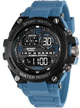 Uplift Picks Mens Digital Sports Watch With Stopwatch And Calendar blue