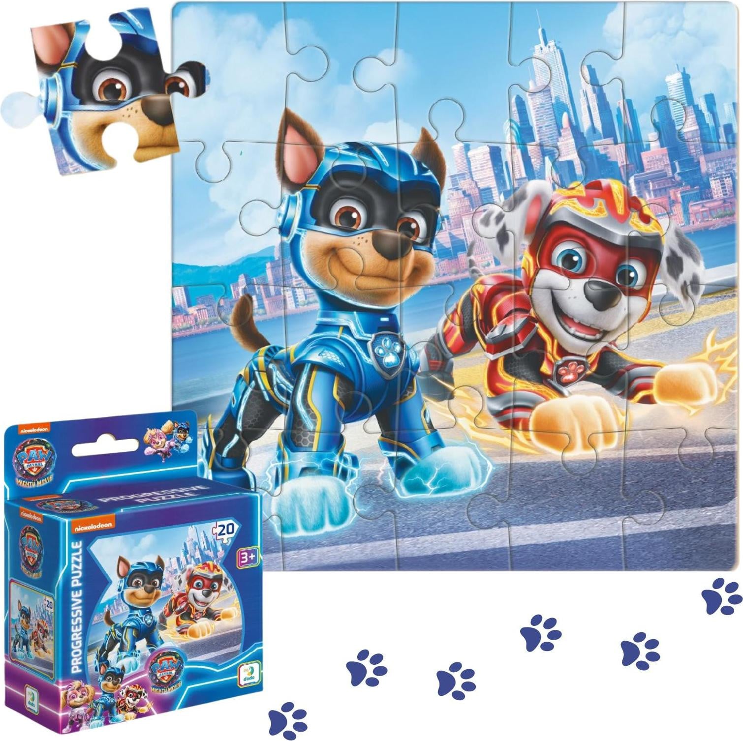 Paw Patrol puzzel met Chase en Marshall, 20 stukjes