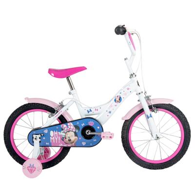 Kinderfahrrad HUFFY "Huffy Disney Minnie 16-Zoll-Fahrrad", weiß, Fahrräder, Kinder, 16 Zoll (40,64cm) hinten: 16 Zoll (40,64cm)