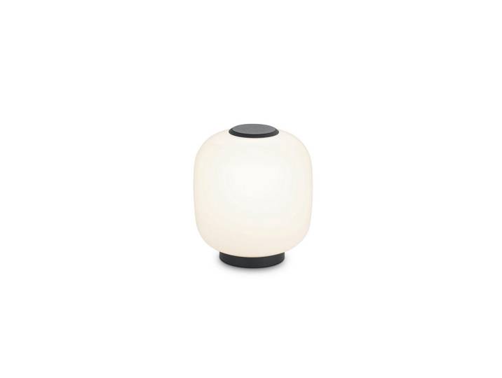 Helestra Led-Tischleuchte Milo, Weiß, Glas, 20 cm, RoHS, Lampen & Leuchten, Innenbeleuchtung, Tischlampen