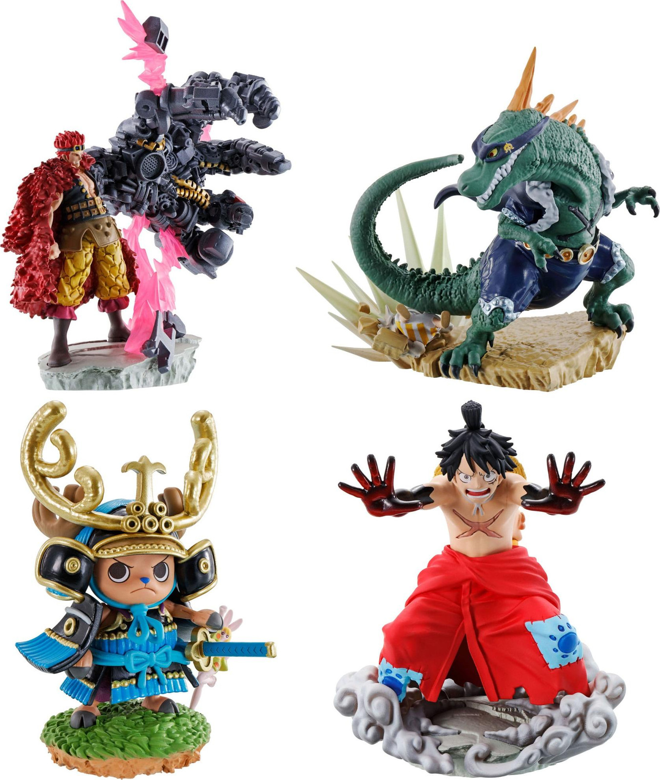 Megahouse One Piece Petitrama PVC Mini-Figuur Logbox Re Birth Wanokuni Vol. 2 Set, Hoogte: 9 cm