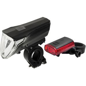 ChiliTec Fahrradlicht CFL 60 pro, Front-/ Rücklicht Set, LED, 60 Lux, USB aufladbar