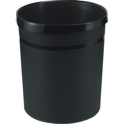 HAN Papierkorb Grip mit Griffmulden 18 Liter schwarz Packung mit 15 Stück