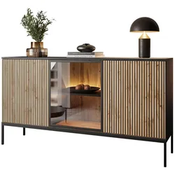 SIDEBOARDS ECLIPSE K154 mit Beleuchtung,Schwarz Eiche Wotan