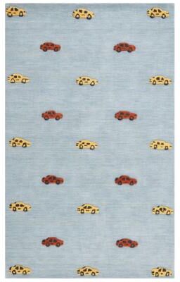 SAFAVIEH Handmade Kids Elisabetha Cars Wool Rug