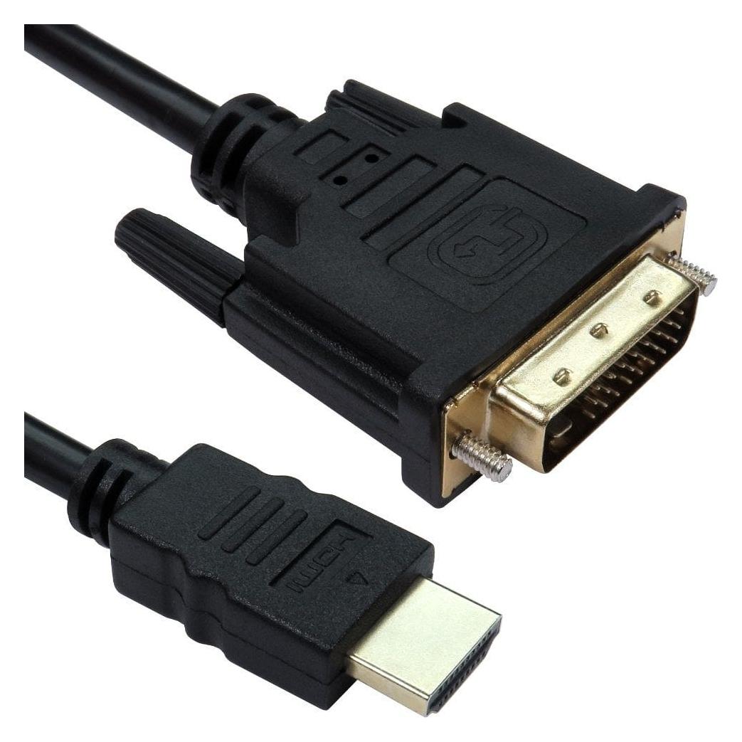 Cables Direct 3mtr Black HDMI M - Dvi-D Cable Gold (3 m) (77DVHD-3303)