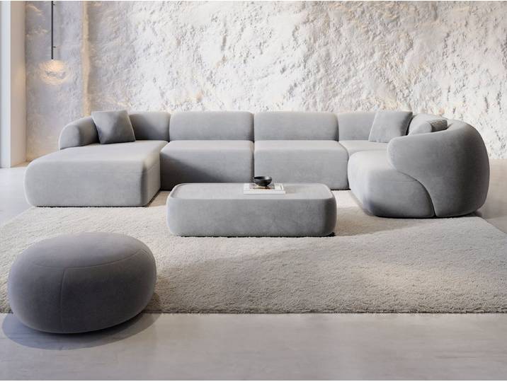 Sofa Dreams Wohnlandschaft Wohnlandschaft Monteluna XL U-Form in Stoff, Wohnlandschaft, U-Form, Moderne Wohnlandschaft in U-Form, 2 Zierkissen inklusive