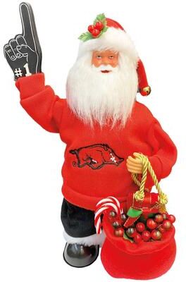 Santa's Workshop "NCAA 12"" Arkansas Animated/Musical Santa"