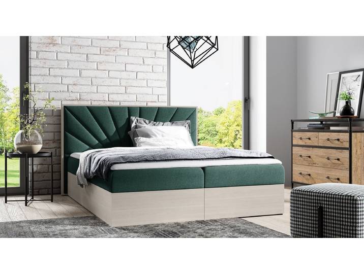 Designer Holzbett Minari mit Stauraum - 120x200 - Grau - Dunkle Eiche - Luxusbetten24