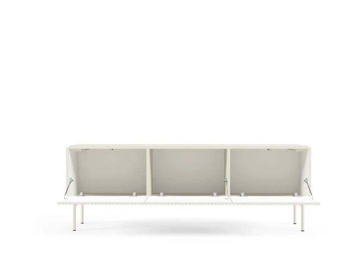 Zora - Meuble Tv 147cmpieds En Métal - Blanc