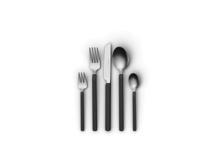 BergHOFF Home Besteck Set für 4 Personen - Besteckset 20tlg. aus Edelstahl – Schwarzes Geschirrset spülmaschinenfest – Essservice Set