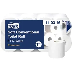 Tork 110316 Toipa extra weiche Kleinrolle 3-lagig, weiß 72 Rollen a 250 Blatt/Paket