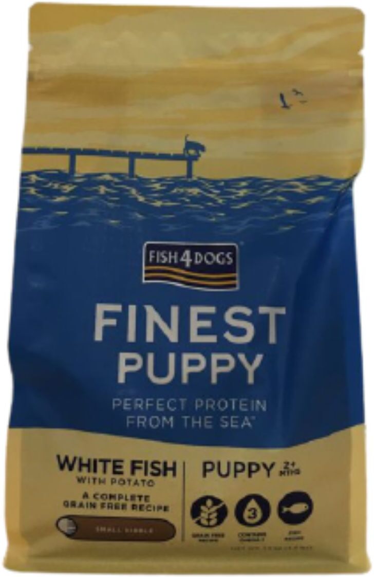 Fish4Dogs Sacco da 1,5 Kg Puppy SMALL Pesce Bianco per Cuccioli
