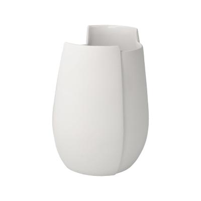 Dekovase GOEBEL "Vase Ova 16 cm weiß", weiß, B:12cm H:16cm T:11,5cm, Vasen, Handwäsche wird empfohlen