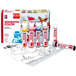 Marabu KiDS Window Color-Set "Weihnachten", 6x 25 ml