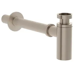VitrA Zubehör Design Siphon Abgangsrohr und Rosette G 1 1/4" Maximallänge 29 cm gebürstet,A4512334 A4512334