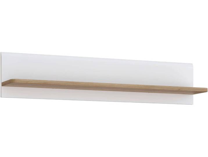 Wandboard FORTE Attention , weiss (rivera eiche, weiß glanz), B:140cm H:29cm T:24cm, Holzwerkstoff, Regale, Wandboard