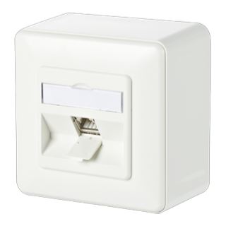 Metz Connect C6A modul 1 Port 180° Modul AP, reinweiß