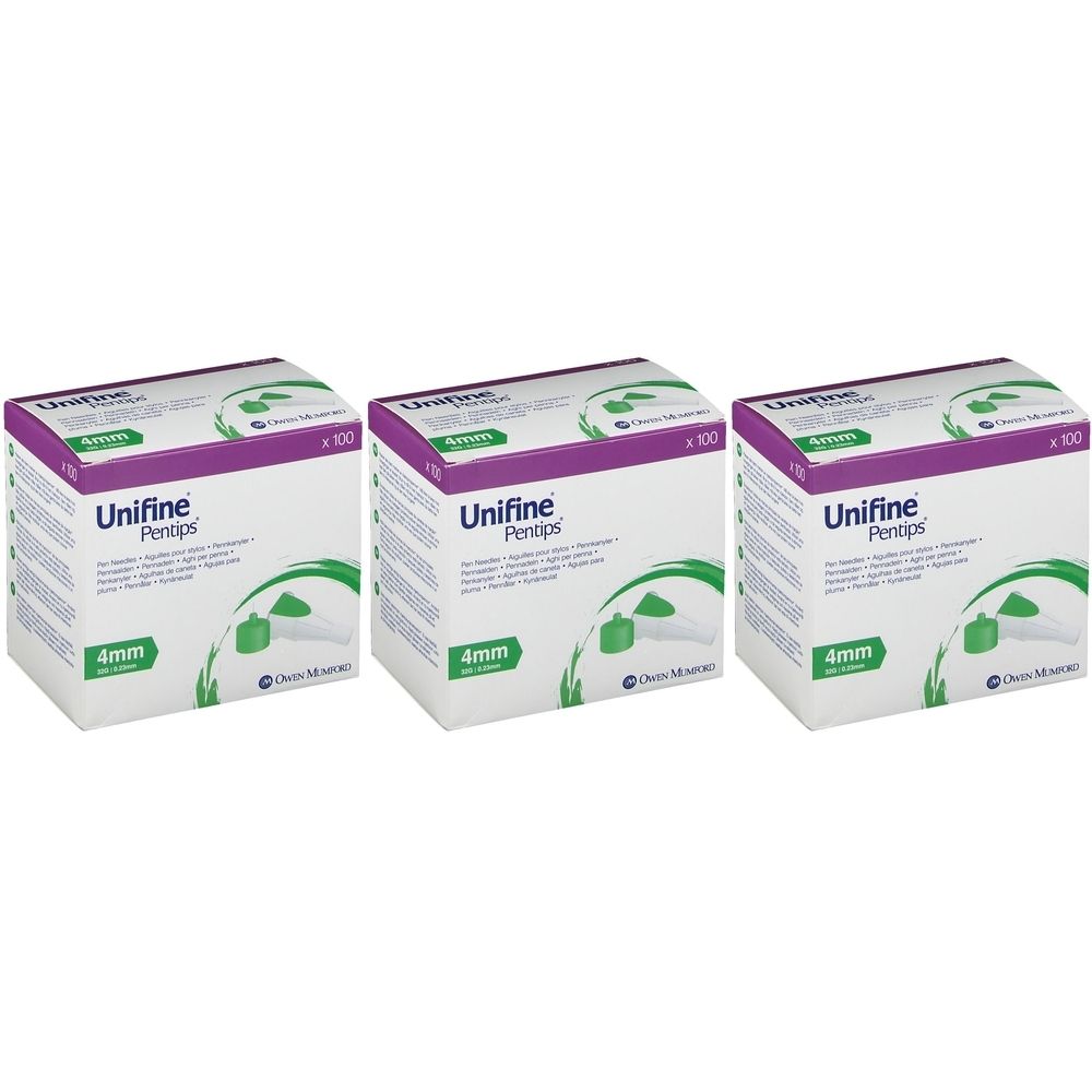 Unifine Pentips Kanüle 32 G 4 mm 3x 3x100 St