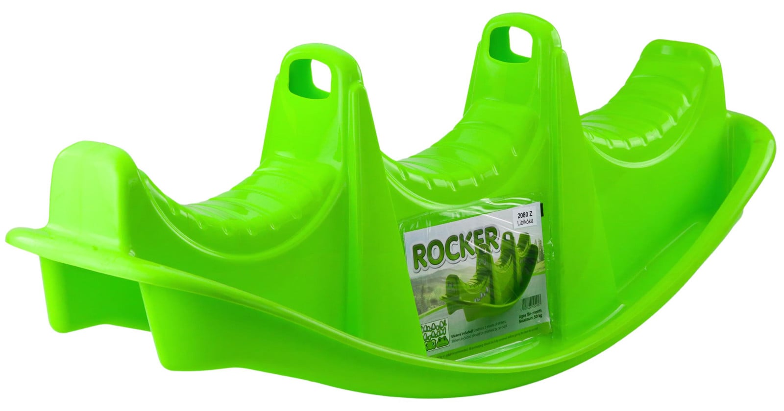 Leantoys Rocker Driezits Krokodil Wiegstickers Groen 2080