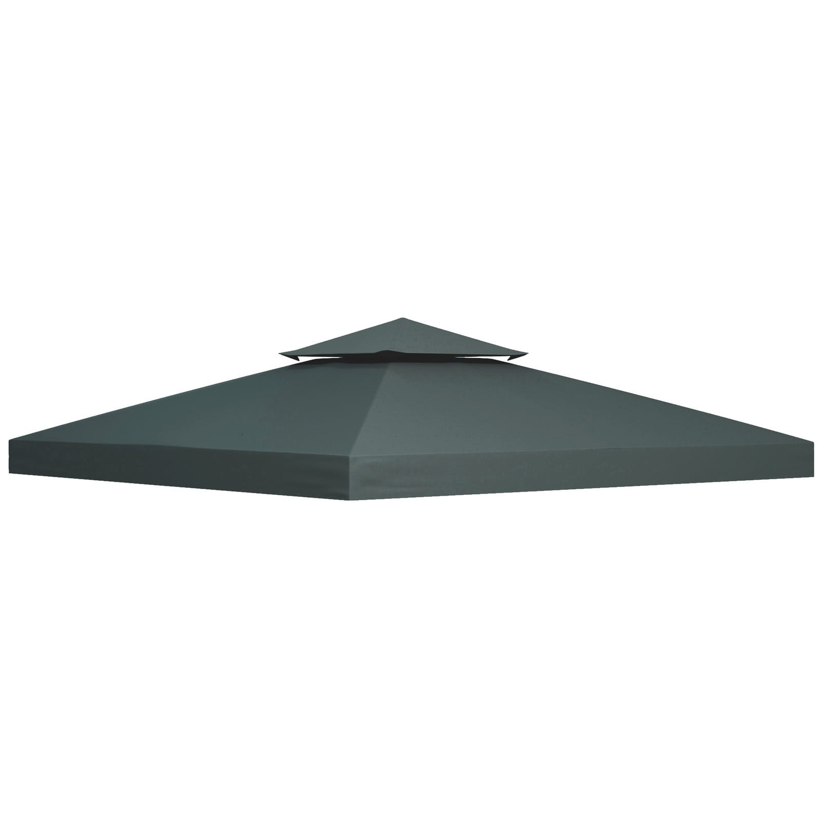 Outsunny vervangend dak voor paviljoen, 3x3 m, waterafstotend polyester 180 g/m², antracietgrijs