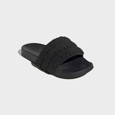 Hausschuh ADIDAS SPORTSWEAR "ADILETTE NOSHOWER", Damen, Gr. 44,5, schwarz (core schwarz, core schwarz, core schwarz), Textil, Schuhe Hausschuh, Pantolette