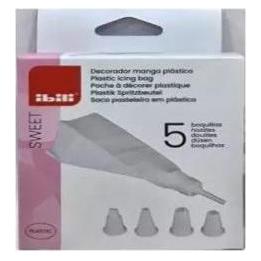 Ibili Spritzhülle mit 5 Dekorierer Perfekt für das Verzieren von Kuchen und Gebäck (49402054)