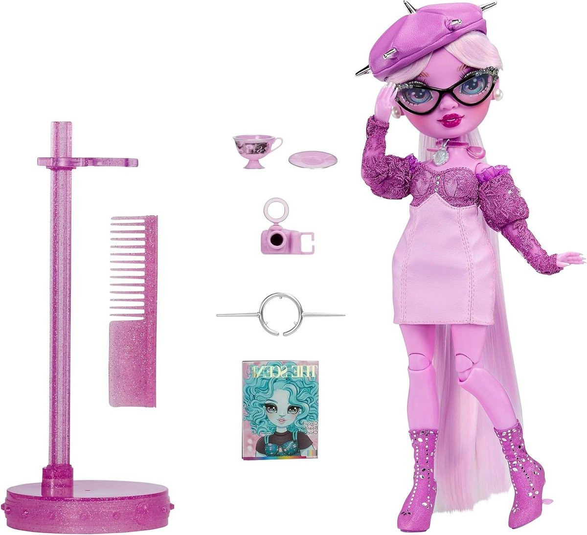 Modepop Serie 3 - Paarse pop met meer dan 10 accessoires - Veelkleurig