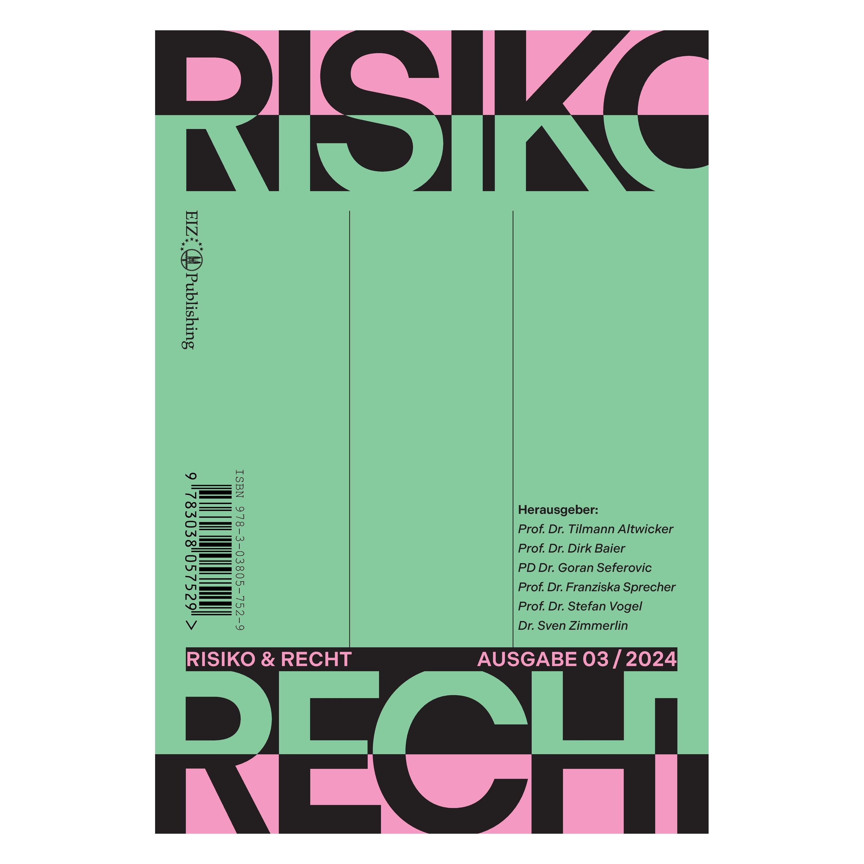 Buch & Netz Risiko & Recht 03/2024 (Deutsch, Softcover, Sven Zimmerlin) (53200177)