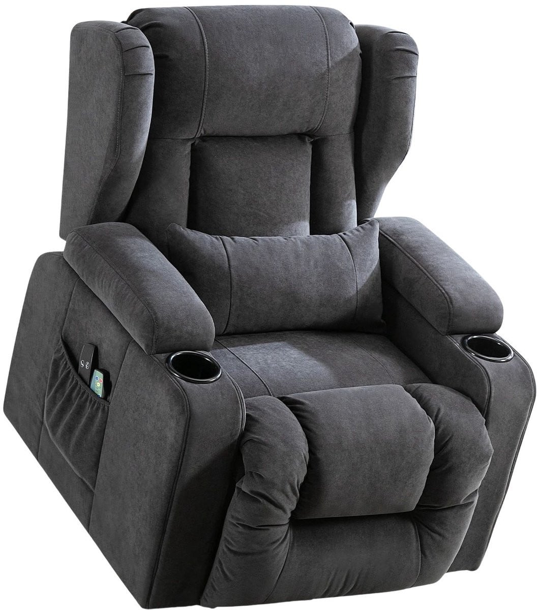 Betaalbare Goederen elektrisch massagestoel - grijs - stof - relaxfauteuil