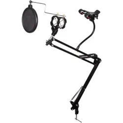 HQ Power Hqms10010, Mikrofonständer, Schwarz