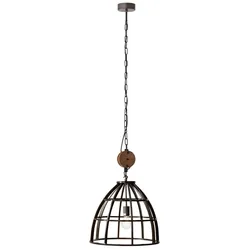 BRILLIANT Lampe Matrix Pendelleuchte 47cm schwarz antik   1x G95 , E27 , 60W , geeignet für Normallampen (nicht enthalten)   Kette ist kürzbar