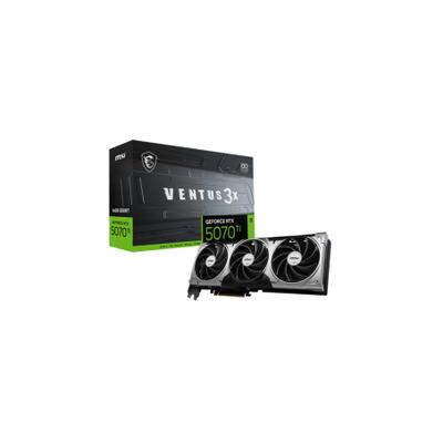 MSI Grafikkarte "GeForce RTX 5070 Ti 16G VENTUS 3X OC", schwarz (ohne farbbezeichnung), Grafikkarten