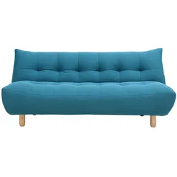 Design-Schlafsofa skandinavisch Blaugrün und Eiche YUMI