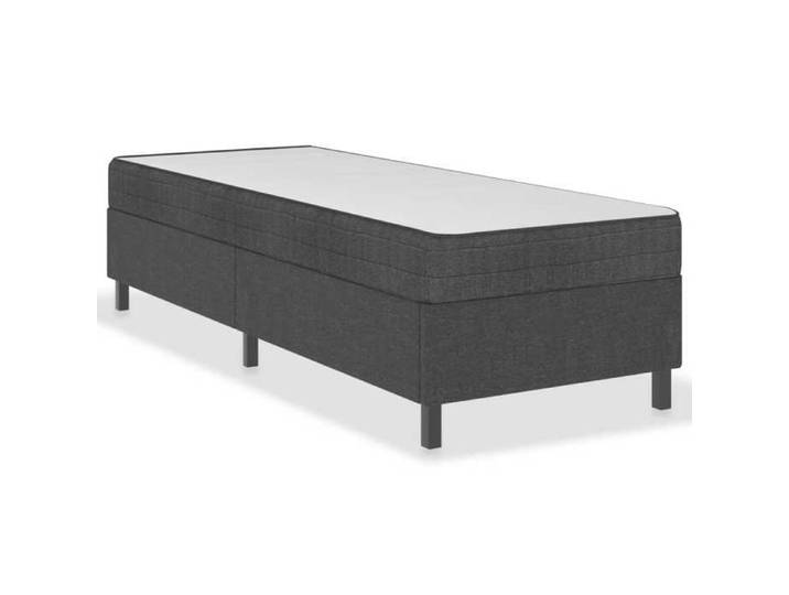 （SOLDES SEPT)Sommier à lattes de lit sans matelas - Contemporain dormir - Structure 1 PLACE - gris tissu 100x200 cm @BED66293