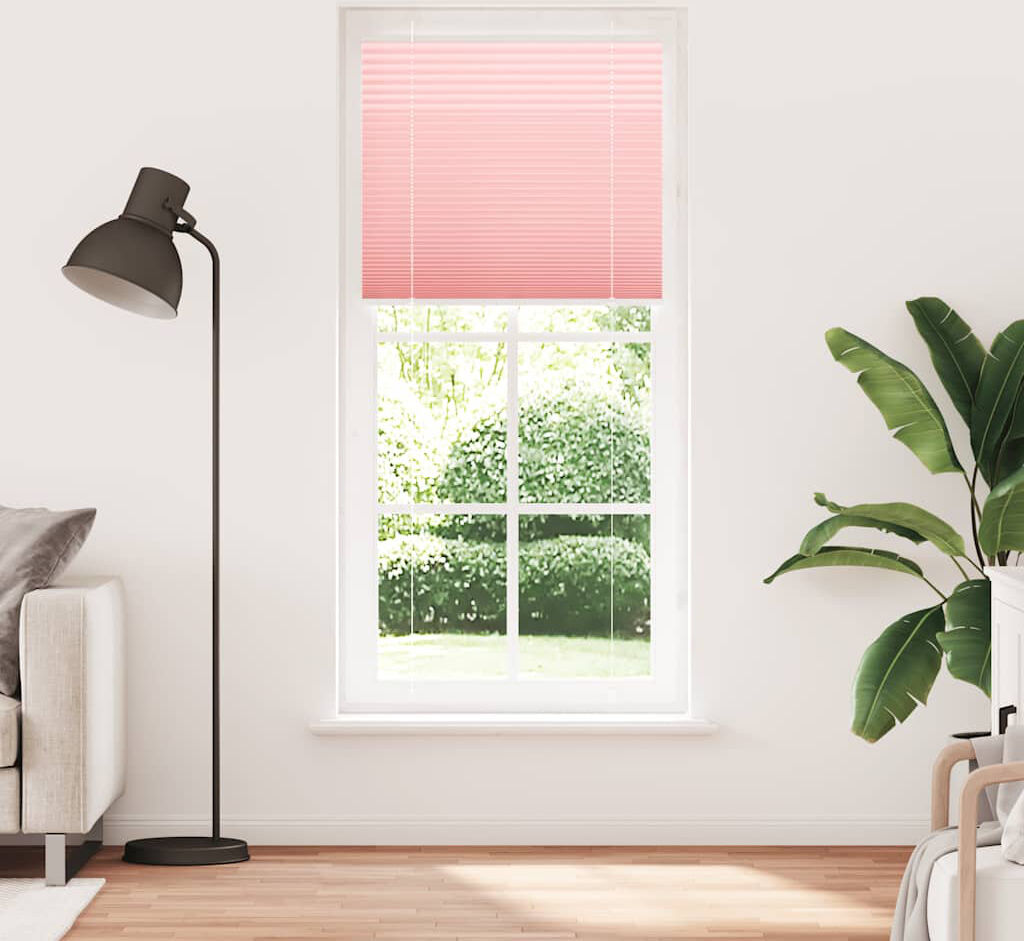 Metro Room Darkening Pleated shade Pink 85cmW x 200cmL