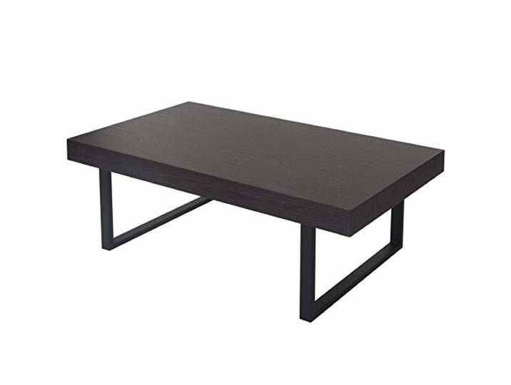 Mendler Couchtisch Kos T576 - Wenge, dunkle Metall-Füße Wohnzimmertisch, 40x110x60cm, MVG-Zertifiziert