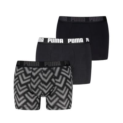 Boxershorts PUMA, Herren, Gr. L, Single Jersey, schwarz-weiß (schwarz, weiß), Single Jersey, Obermaterial: 95% Baumwolle, 5% Elasthan, körpernah, Unterhosen