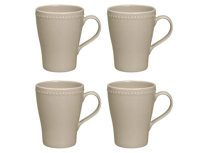 Scandi Living Tasse Dots 35cl Lot de 4 Beige