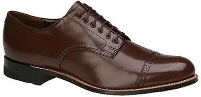 Stacy Adams Madison Cap Toe - Mens 10.5 Brown Oxford Shoes E