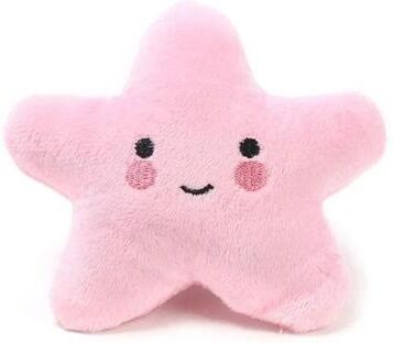 Uplift Picks Plush Sounding Star Pet Toy Soft Interactive Dog And Cat Chew Toy pink