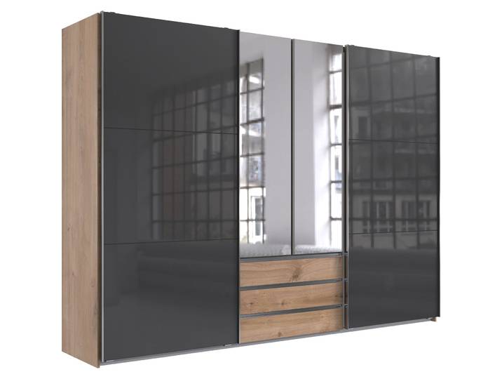 Kleiderschrank Macias Plankeneiche Holzwerkstoff B 300 cm - Kleiderschrank