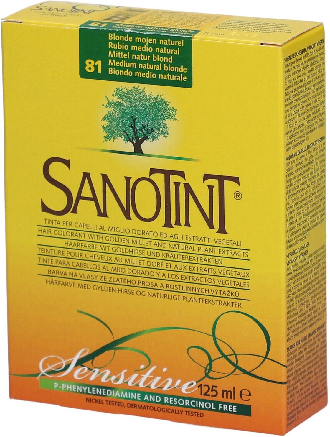 Sanotint Sensitive Haarfarbe 81 mittel naturblond 1 St Set