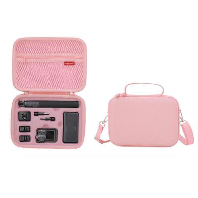 Action Camera Carrying Case Waterproof Travel Shoulder Bag For Action 5 Pro, Action 4 & Action 3 pink