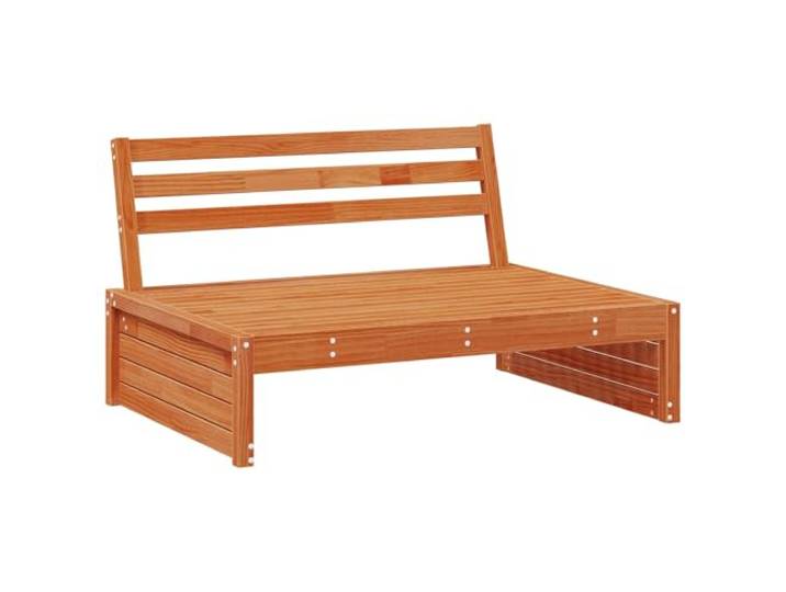 Coespram Garten Mittelssofa Massivholz Kiefer Modulares Sofa Wachsbraun Flexibles Element für deine Terrasse und den Garten. Stabile Beine aus massivem Holz bieten Formschönheit im Freien.