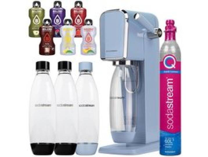 Saturateur eau gazeuse - Sodastream - Art Blue - 3 bouteilles 1L sans BPA - 1 cylindre CO2 - 6 saveurs Bolero