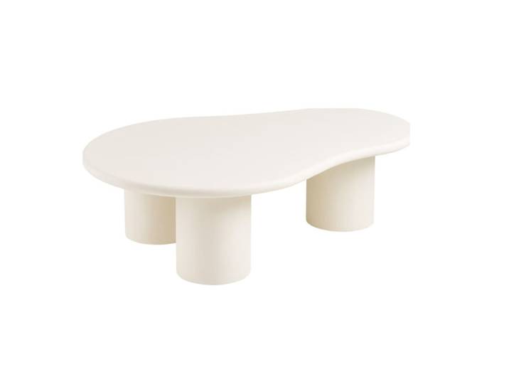Table basse organique béton enduit 80x120 cm