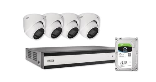 ABUS Videobewakingsset TVVR33843D met 4 analoge mini-domecamera's en 8-kanaals hybride recorder inclusief 1TB HDD